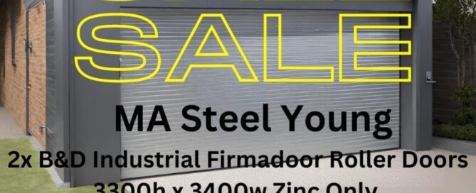 2x Zinc Roller Doors for sale